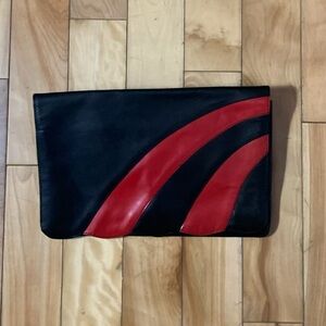 Vintage Leather clutch - from Brazil - Jacaranda brand